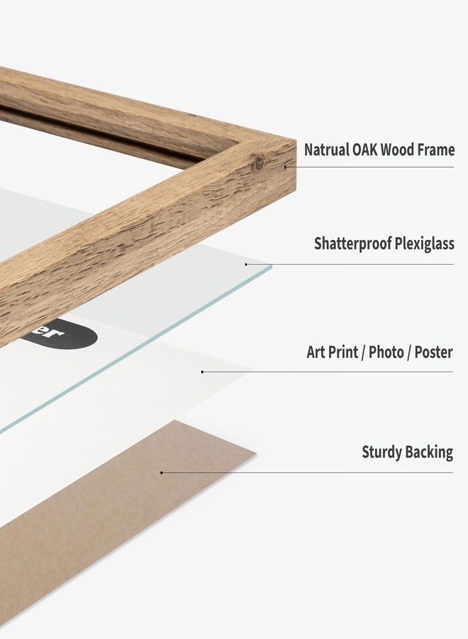 Poster Master إطار صور Poster Master مقاس 8x10 - إطارات ملصقات - إطارات خشبية بيج مقاس 10x8 - إطار خشبي طبيعي مقاس 8x10 - إطار خشبي للصور مقاس 8x10 (إطار بيج) - Image 5